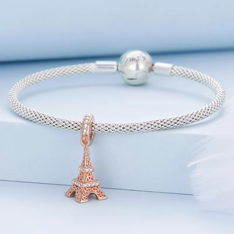 (image pour) Pendentif Eiffel Tower de style Pandora - BSC640 - Afficher 3