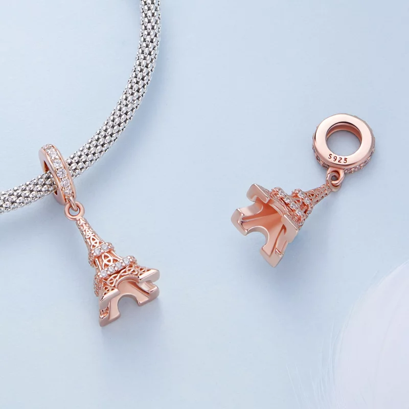 (image pour) Pendentif Eiffel Tower de style Pandora - BSC640 - Afficher 4