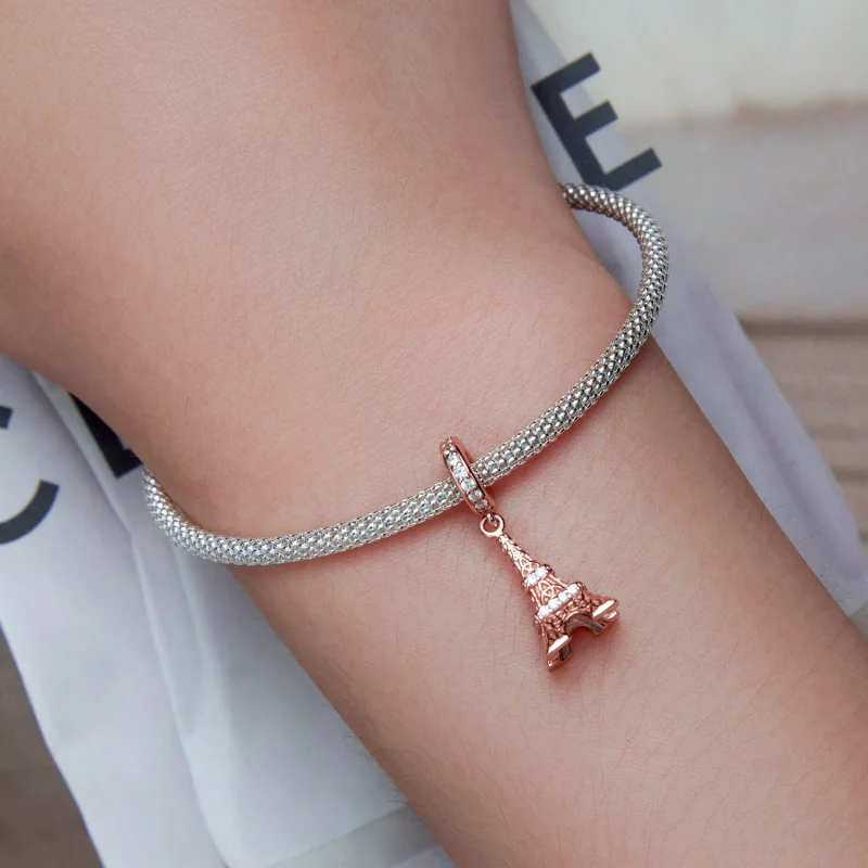 (image pour) Pendentif Eiffel Tower de style Pandora - BSC640 - Afficher 5