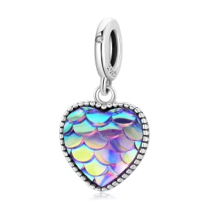 (image pour) Pendentif en forme de cœur à écailles de poisson style Pandora - SCC2007