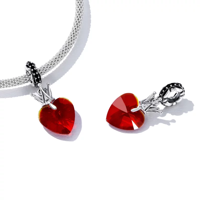 (image pour) Pendentif en forme de cœur couronné style Pandora - SCC2247 - Afficher 4