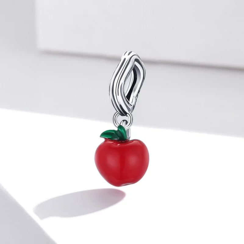 (image pour) Pendentif en forme de pomme rouge de style Pandora - SCC1913 - Afficher 2