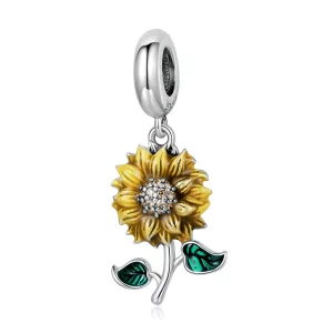 Pendentif en forme de tournesol style Pandora - SCC2079 (image pour) Pendentif en forme de tournesol style Pandora - SCC2079