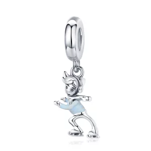 (image pour) Pendentif en style Pandora représentant un petit garçon en train de skier - SCC1352