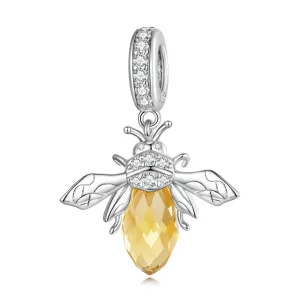 (image pour) Pendentif en verre de Murano en style Pandora avec abeille suspendue - BSC710