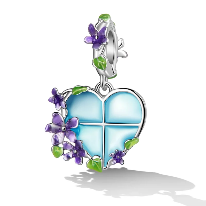 (image pour) Pendentif Fenêtre à Fleurs de Style Pandora - SCC2323 - Afficher 2