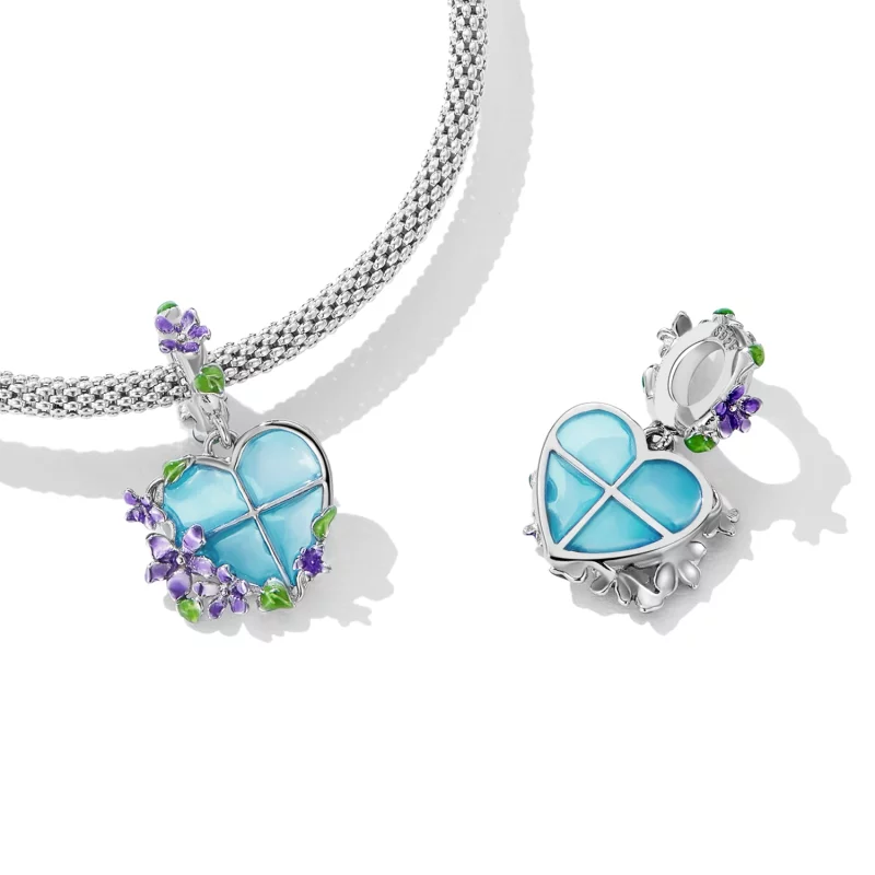 (image pour) Pendentif Fenêtre à Fleurs de Style Pandora - SCC2323 - Afficher 4