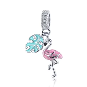 (image pour) Pendentif Flamingo de style Pandora - BSC277