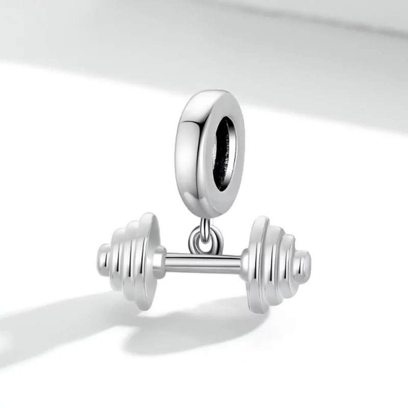 (image pour) Pendentif haltère de musculation de style Pandora - SCC2052 - Afficher 2