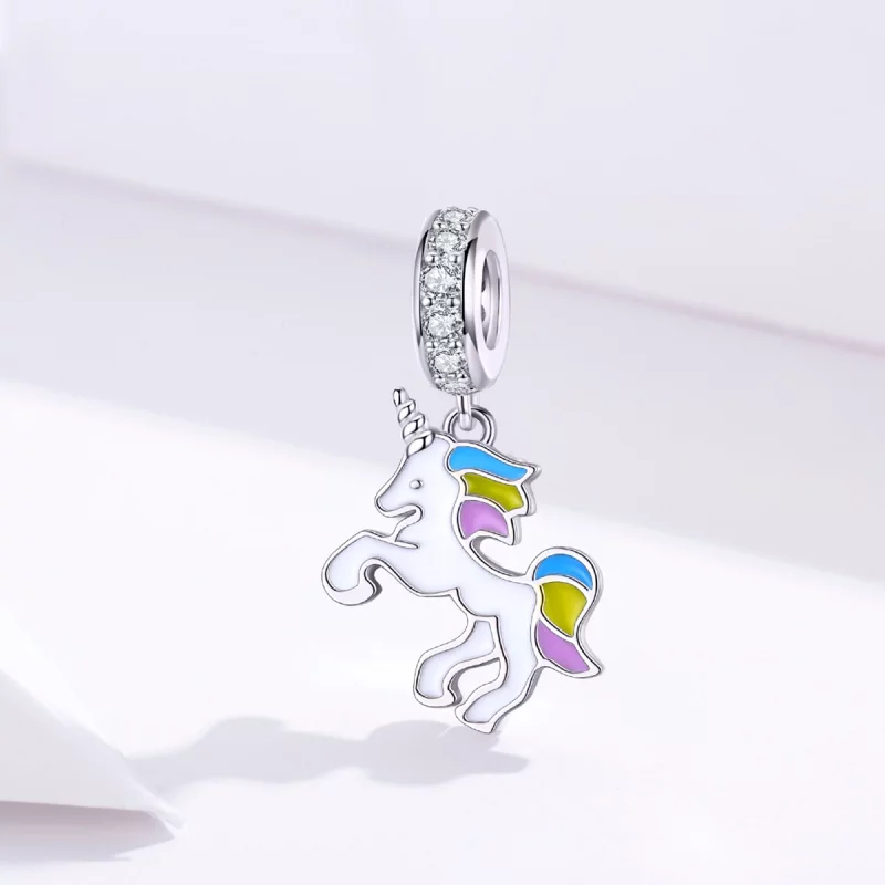 (image pour) Pendentif licorne fantastique de style Pandora - BSC075 - Afficher 2
