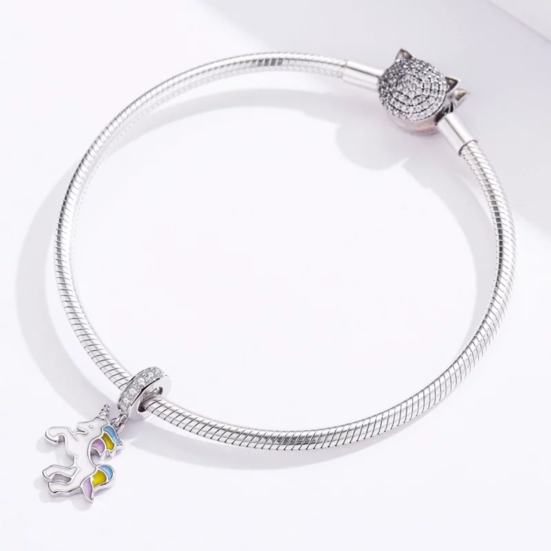 (image pour) Pendentif licorne fantastique de style Pandora - BSC075 - Afficher 3