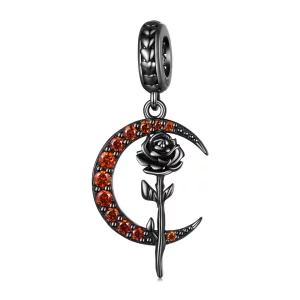 (image pour) Pendentif Lune Rose Style Pandora - SCC2384