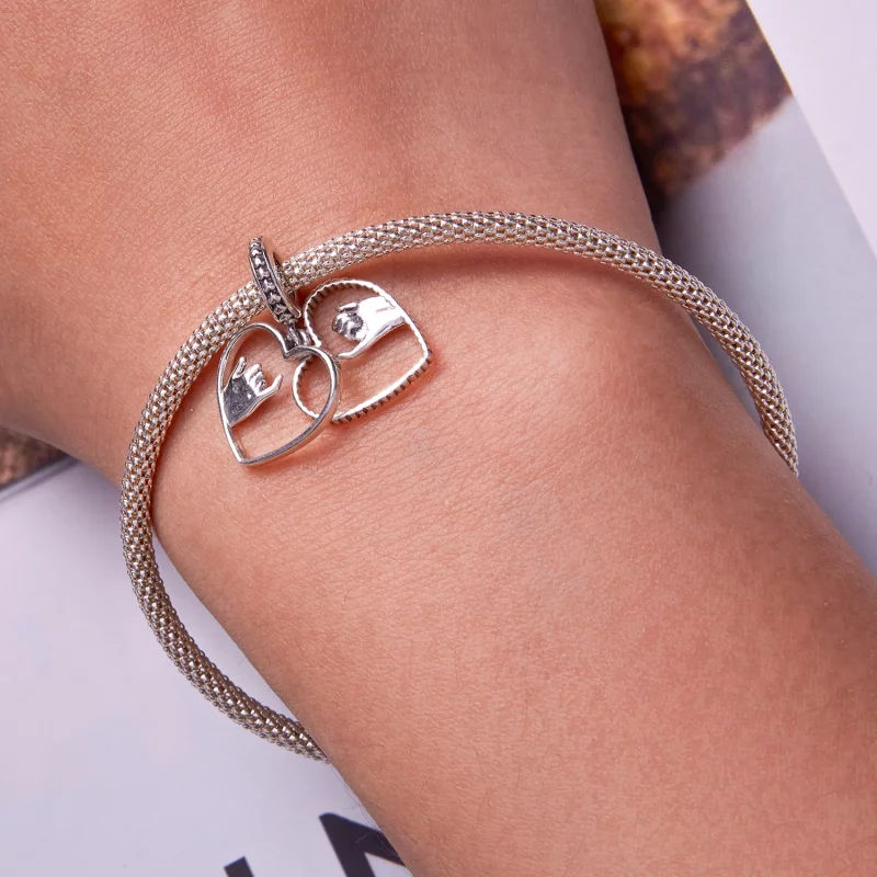 (image pour) Pendentif Pandora Style Love Main dans la Main - SCC2270 - Afficher 6