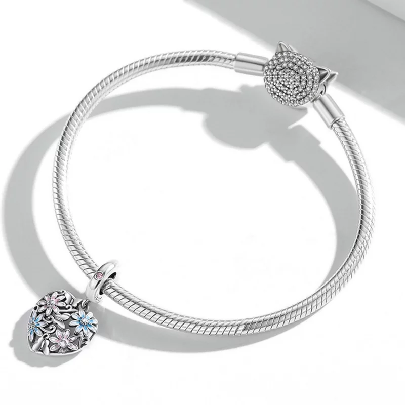 (image pour) Pendentif Pandora Style Love Secret Garden Dangle - SCC2062 - Afficher 3