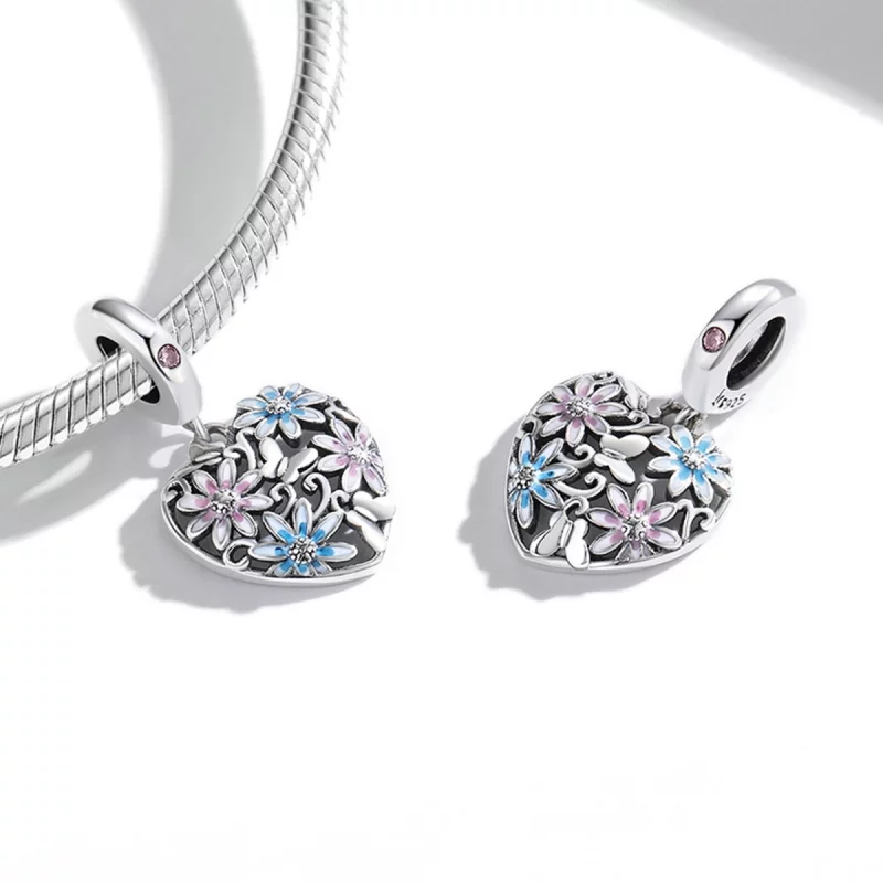 (image pour) Pendentif Pandora Style Love Secret Garden Dangle - SCC2062 - Afficher 4