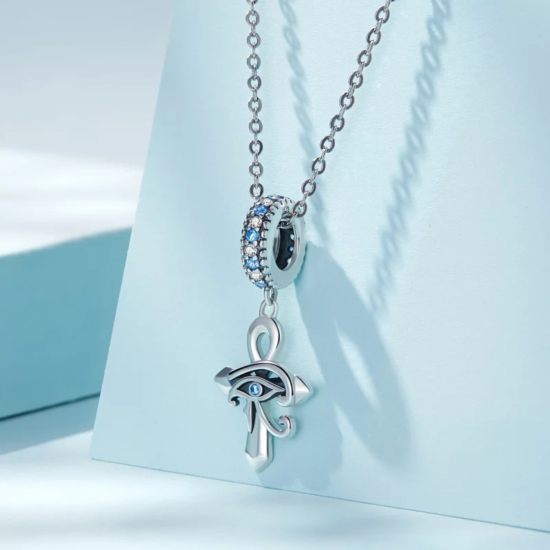 (image pour) Pendentif Pandora Style Oeil d'Horus sur Croix pendante - SCC2371 - Afficher 2