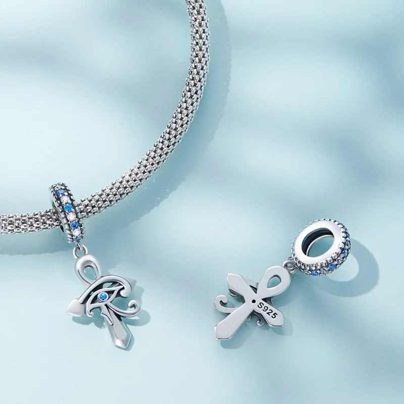 (image pour) Pendentif Pandora Style Oeil d'Horus sur Croix pendante - SCC2371 - Afficher 4