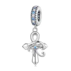 (image pour) Pendentif Pandora Style Oeil d'Horus sur Croix pendante - SCC2371