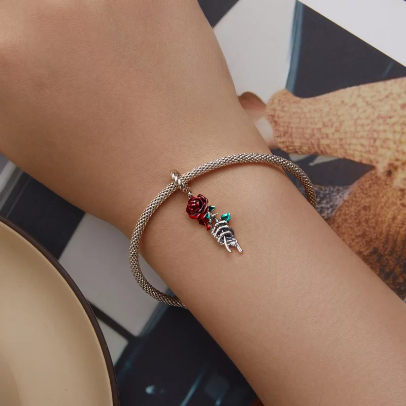 (image pour) Pendentif Pandora Style Rose Écarlate - SCC2404 - Afficher 5
