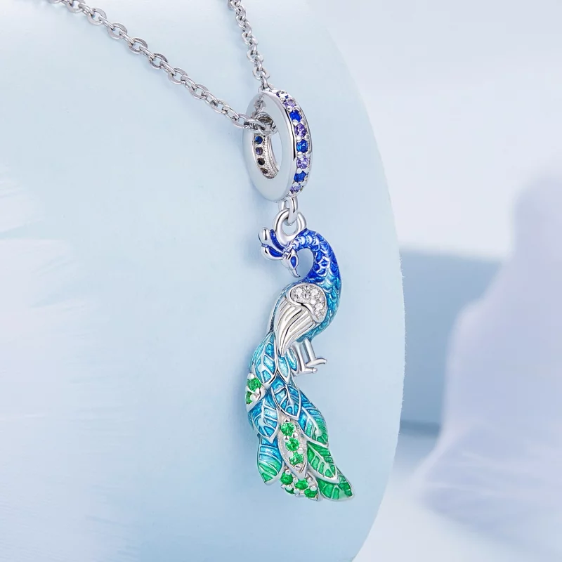 (image pour) Pendentif Paon de style Pandora - BSC696 - Afficher 2