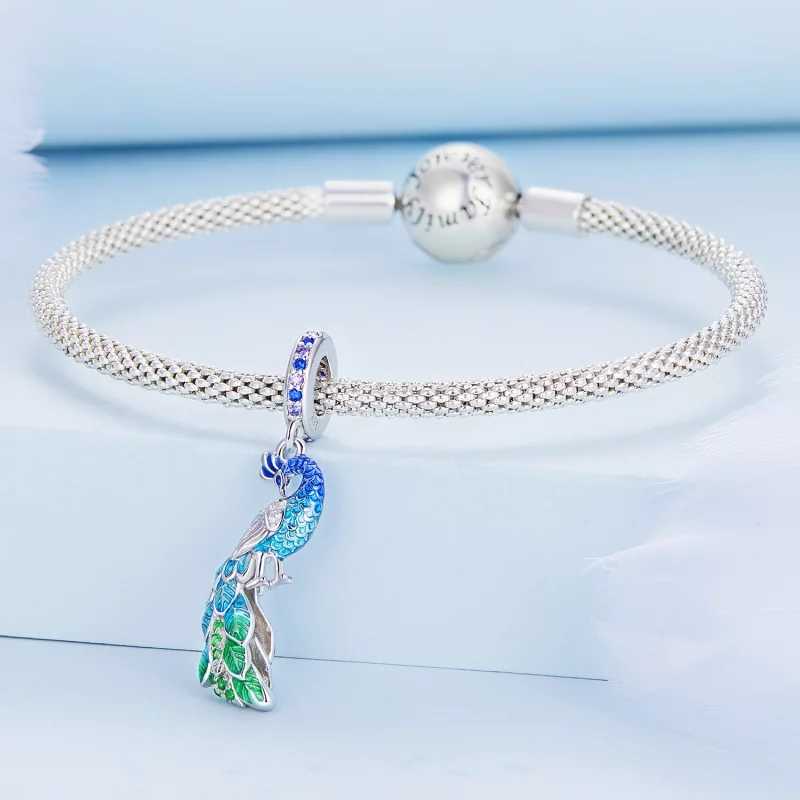 (image pour) Pendentif Paon de style Pandora - BSC696 - Afficher 3