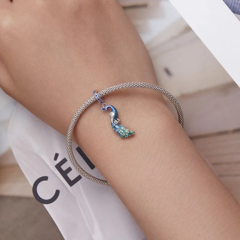 (image pour) Pendentif Paon de style Pandora - BSC696 - Afficher 5