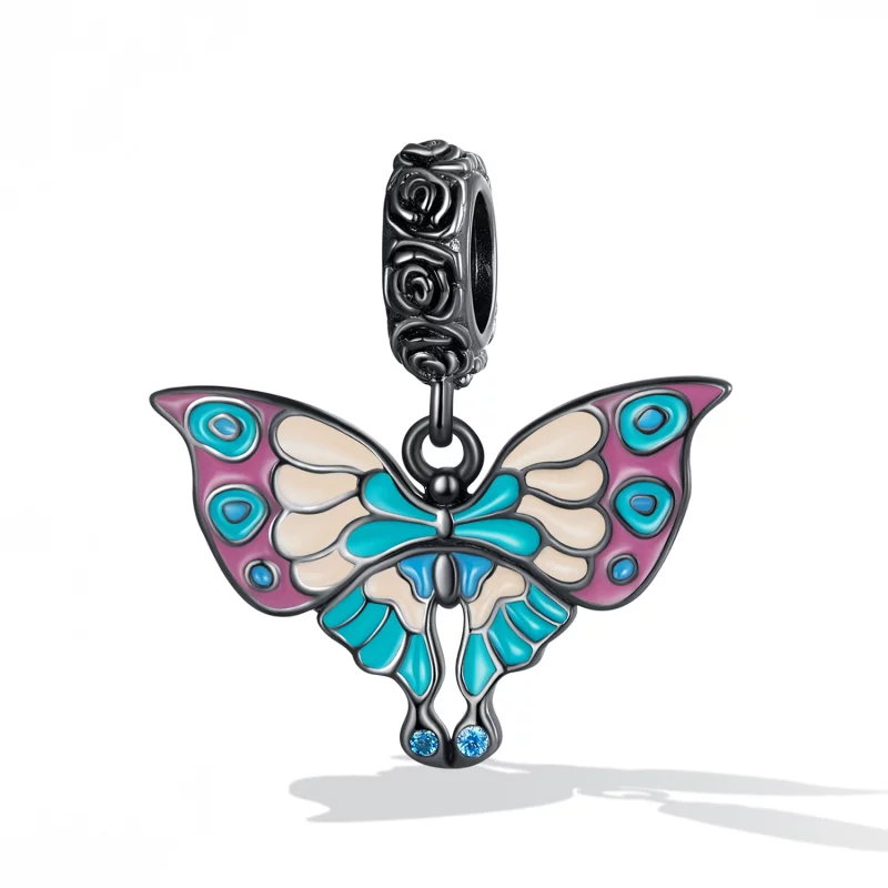 (image pour) Pendentif papillon artistique style Pandora - SCC2240 - Afficher 2