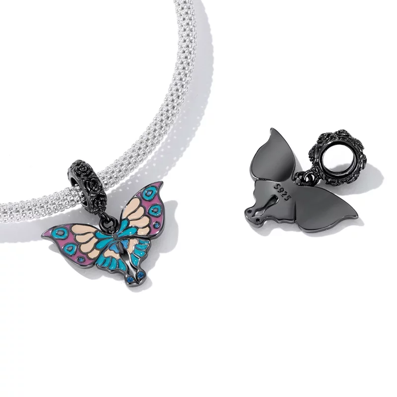 (image pour) Pendentif papillon artistique style Pandora - SCC2240 - Afficher 4