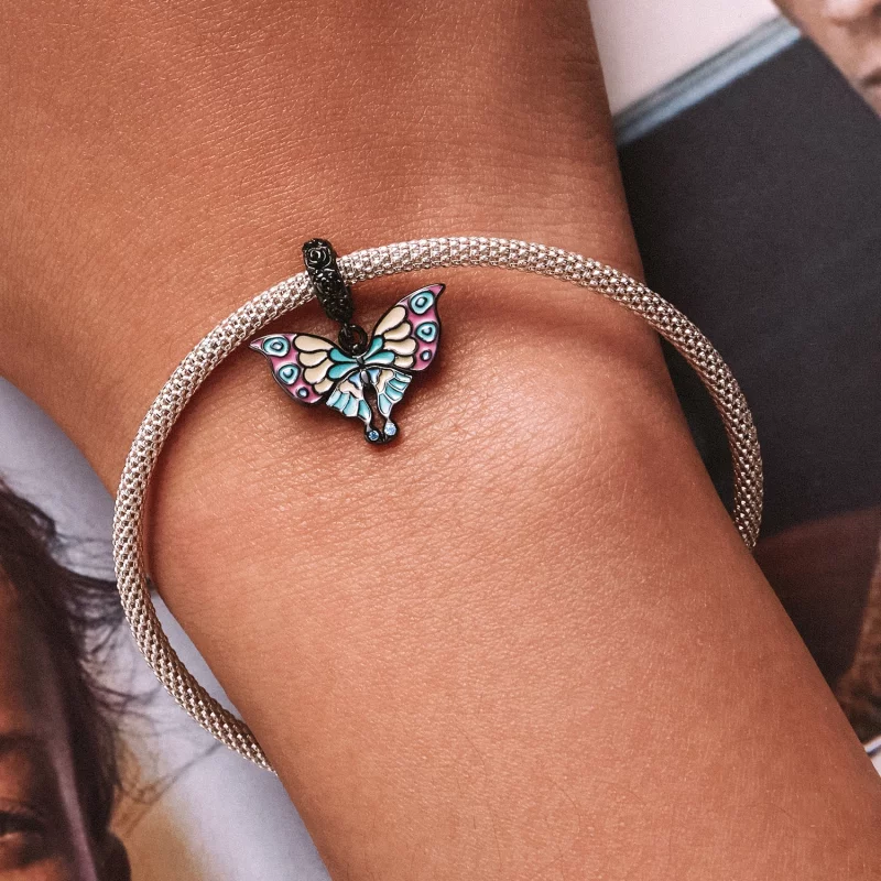 (image pour) Pendentif papillon artistique style Pandora - SCC2240 - Afficher 6
