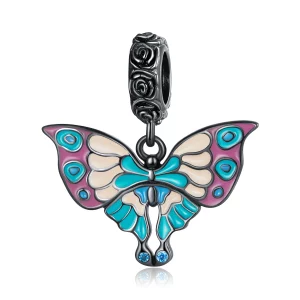 (image pour) Pendentif papillon artistique style Pandora - SCC2240