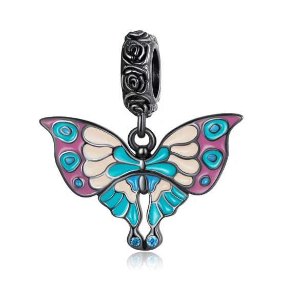 (image pour) Pendentif papillon artistique style Pandora - SCC2240