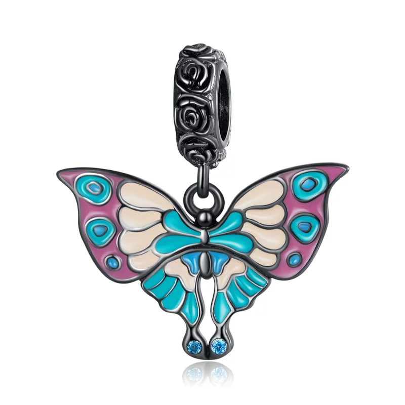 (image pour) Pendentif papillon artistique style Pandora - SCC2240