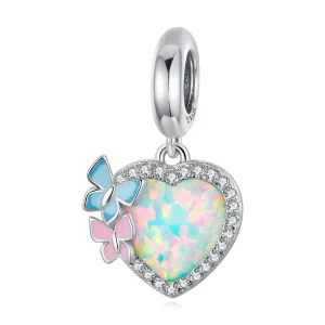 (image pour) Pendentif Papillon Coeur en Opale de Style Pandora - SCC2101