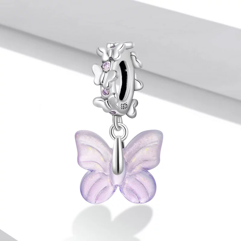 (image pour) Pendentif Papillon en Verre Style Pandora - SCC2087 - Afficher 2