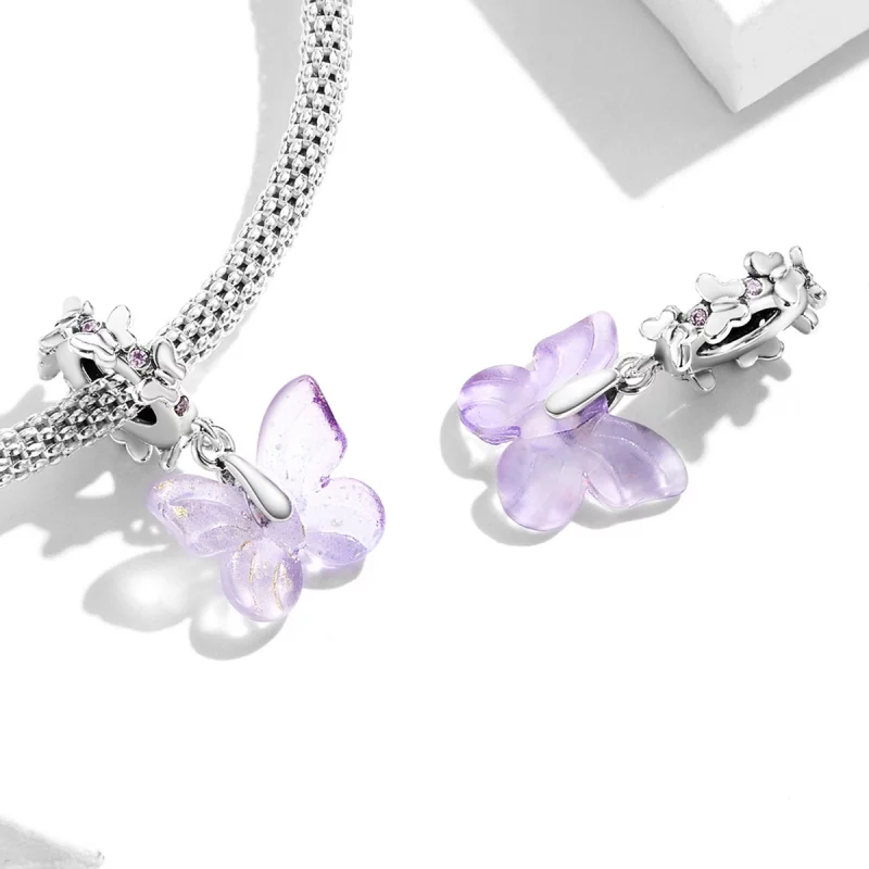 (image pour) Pendentif Papillon en Verre Style Pandora - SCC2087 - Afficher 4