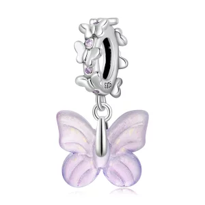 (image pour) Pendentif Papillon en Verre Style Pandora - SCC2087