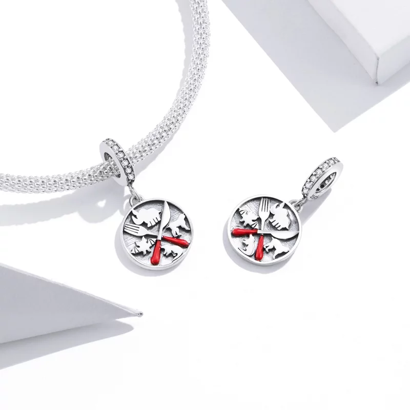 (image pour) Pendentif pendaison Style Pandora Refuse de manger des animaux sauvages - SCC158 - Afficher 3