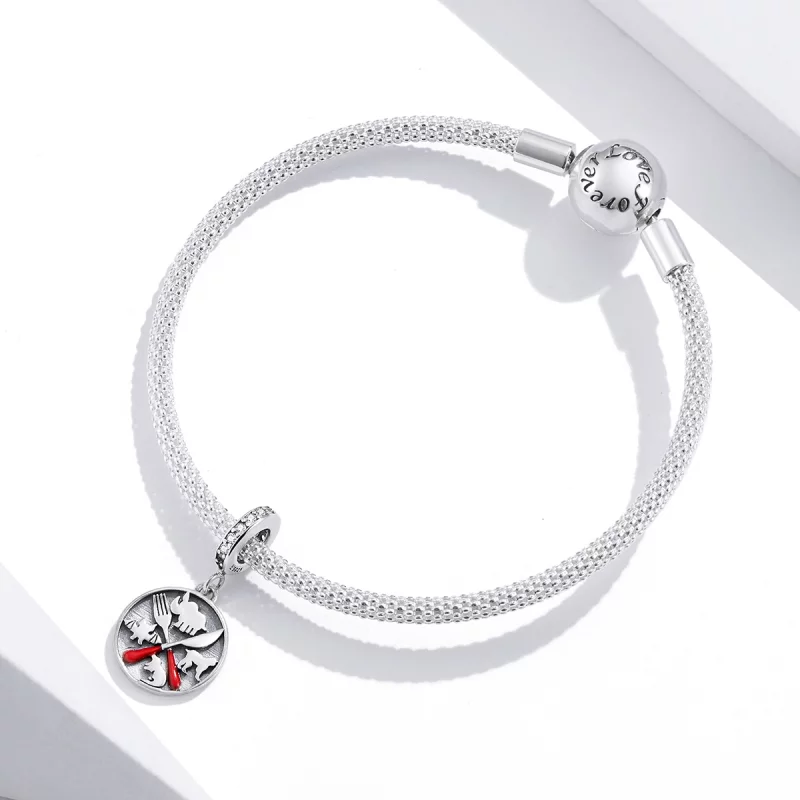 (image pour) Pendentif pendaison Style Pandora Refuse de manger des animaux sauvages - SCC158 - Afficher 4