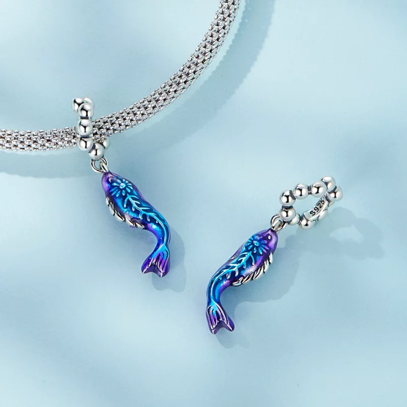 (image pour) Pendentif poisson étrange de style Pandora - SCC2376 - Afficher 4