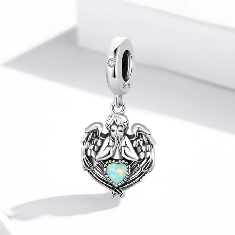 (image pour) Pendentif style Pandora Ange Prier Amour - BSC568 - Afficher 2