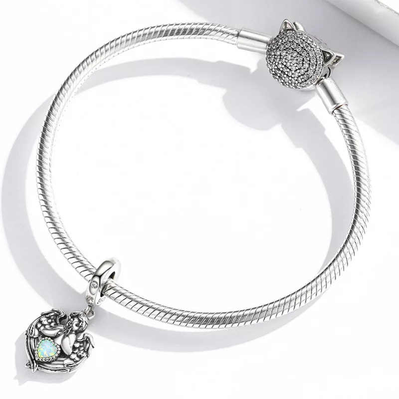 (image pour) Pendentif style Pandora Ange Prier Amour - BSC568 - Afficher 3