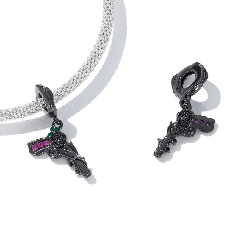 (image pour) Pendentif style Pandora avec pistolet en forme de rose - SCC2241 - Afficher 4
