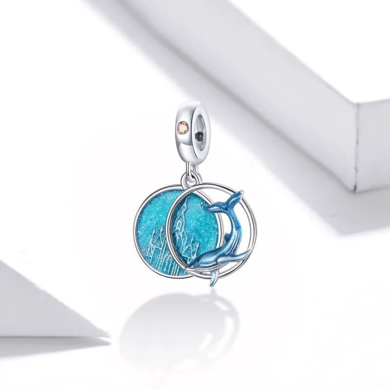 (image pour) Pendentif style Pandora avec une baleine sous-marine - BSC434 - Afficher 2