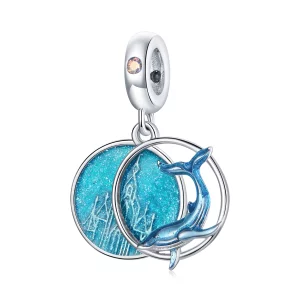 (image pour) Pendentif style Pandora avec une baleine sous-marine - BSC434