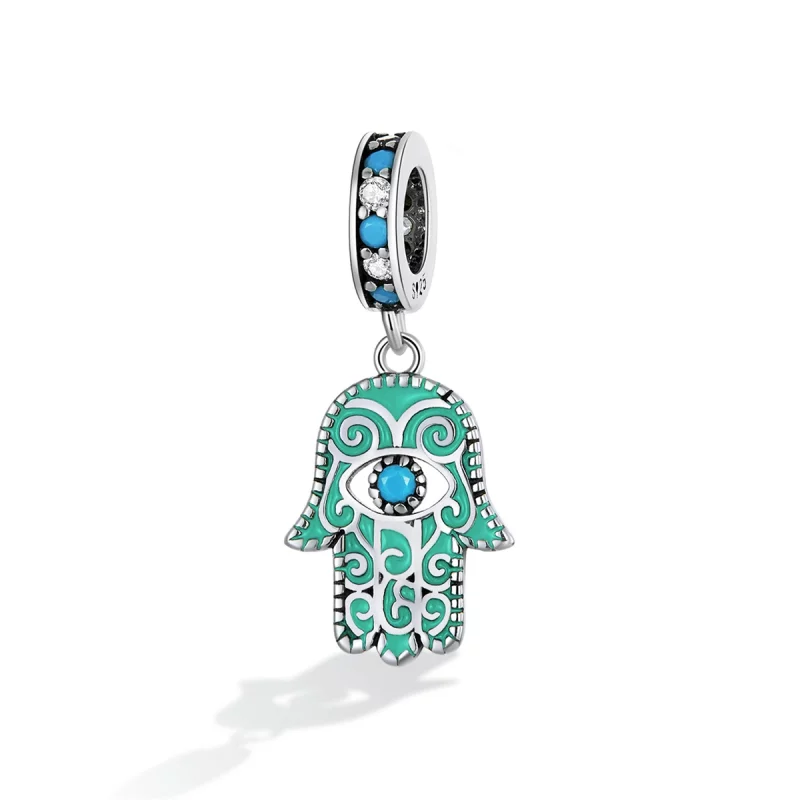(image pour) Pendentif style Pandora main de Fatima - BSC593 - Afficher 2