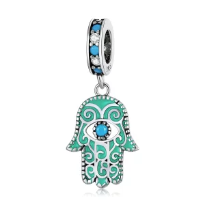 Pendentif style Pandora main de Fatima - BSC593 (image pour) Pendentif style Pandora main de Fatima - BSC593
