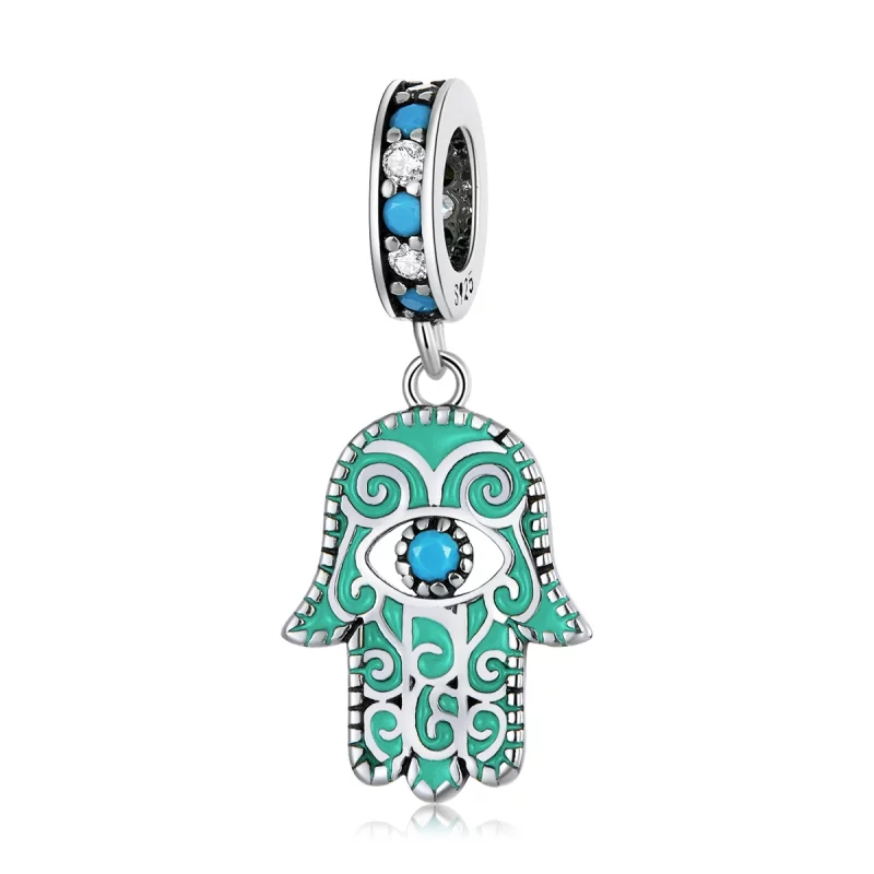 (image pour) Pendentif style Pandora main de Fatima - BSC593