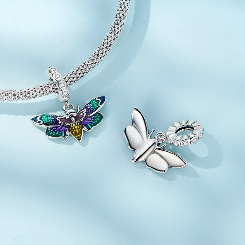 (image pour) Pendentif étrange en forme d'abeille - Style Pandora - SCC2374 - Afficher 4