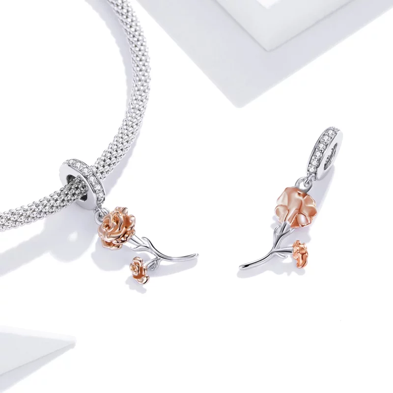 (image pour) Style Pandora Carnation Dangle - BSC422 - Afficher 4
