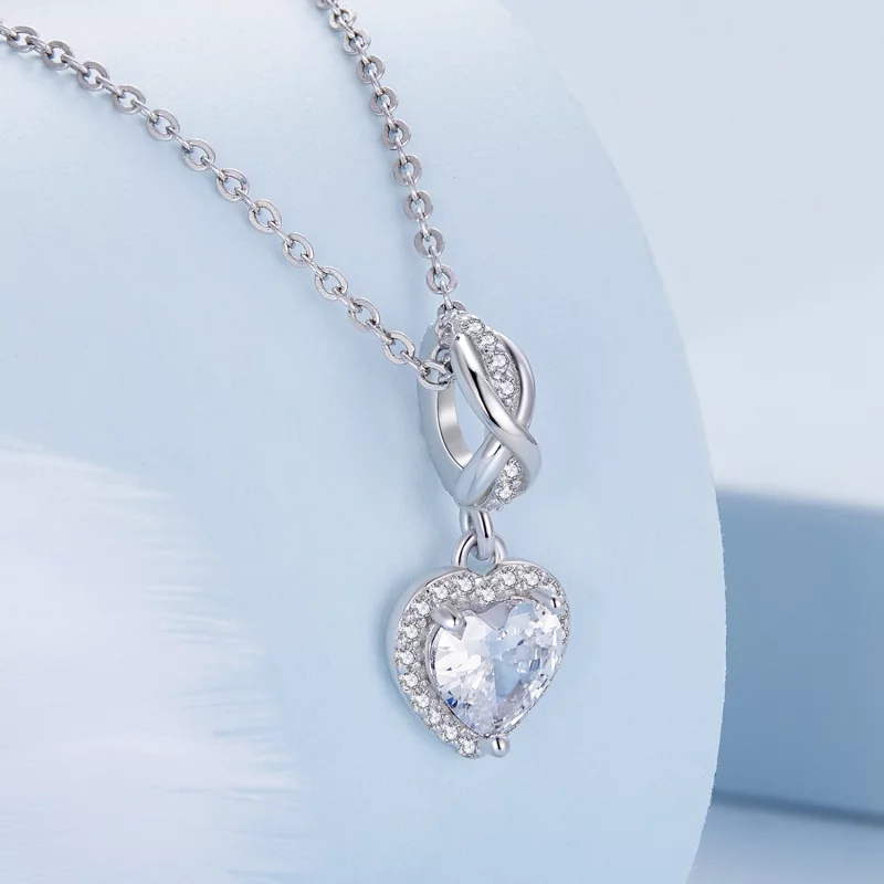 (image pour) Style Pandora Cœur Brillant à Pendentif - BSC663 - Afficher 2